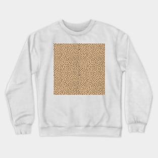 Cheetah Pattern on Mocha Crewneck Sweatshirt